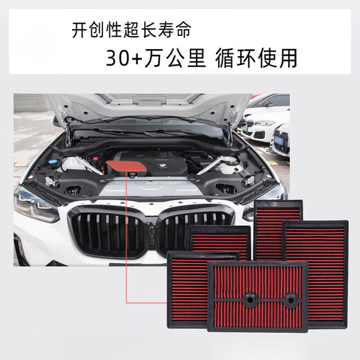 L'élément de filtre à air à flux à haut débit est adapté à Audi A4L A6L A8L Q5 Q7 C8 3.0T Filtre à air [assurez-vous de consulter le service client pour vérifier le déplacement de l'année du modèle d'appariement] A6LC8 844