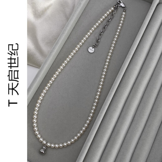Apocalypse Century color-preserving mini gourd pearl necklace niche design temperament versatile sweater sweater chain silver one