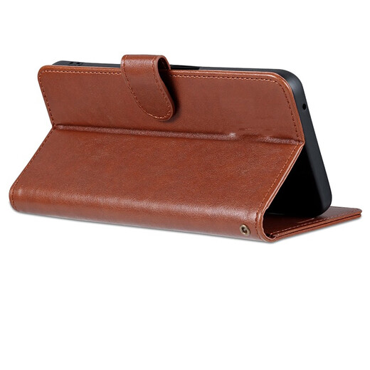 Ju Xiaozhi eignet sich für Apple 13 Mobiltelefonhülle Flip Leder Hülle iPhone13 Wallet Card-Karten-Steckkoffer Full-Pack-Anti-Fall-Fall-Innenschale mit magnetischer Schnallen Schutzabdeckung für Männer und Frauen iPhone 13 [Brown]