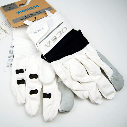 SHIMANO GL-001V fishing gloves iron plate gloves full finger gloves white blue M size