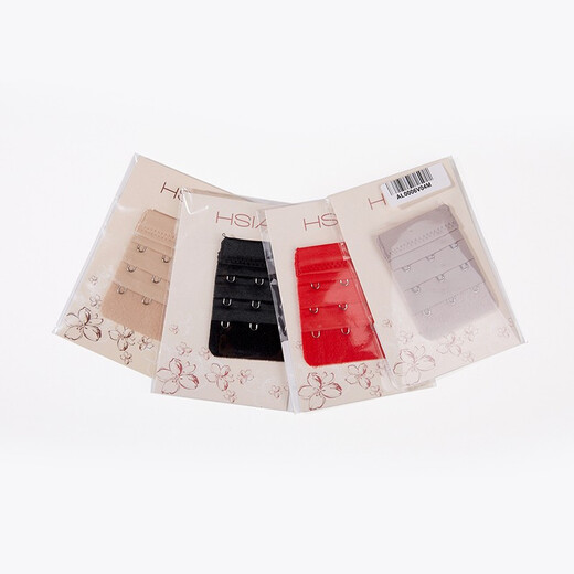 HSIA Trois rangées et trois 4,8 cm de boucle étendue BRA Sous-vêtements de boucle étendue Réglage plus boucle boucle à trois serres noir