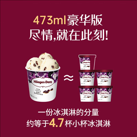Haagen-Dazs grape rum vat ice cream 473ml/tub ice cream