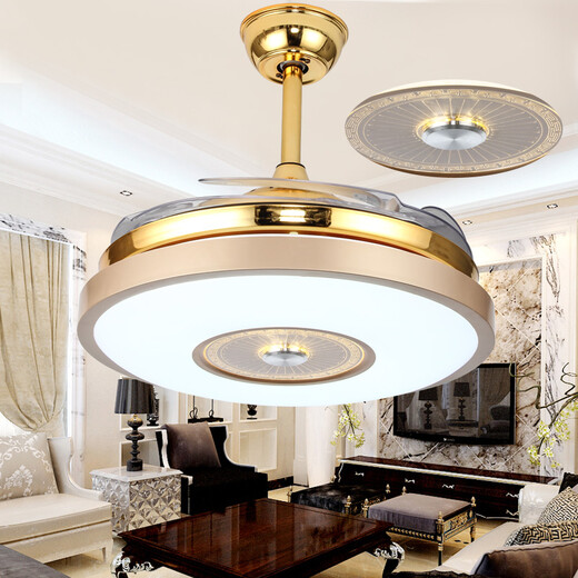 
An Dengbao invisible fan lights, electric fan lights, ceiling fan lights, modern and simple LED restaurant bedroom ceiling fan lights, 9923 42 inches + remote control + 36 three-color light change