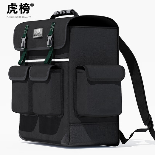 Tiger list backpack tool bag large canvas thickened wear-resistant multi-functional repair backpack electrician bag double shoulder SJ-B2 extra large length 40 width 22 height 50