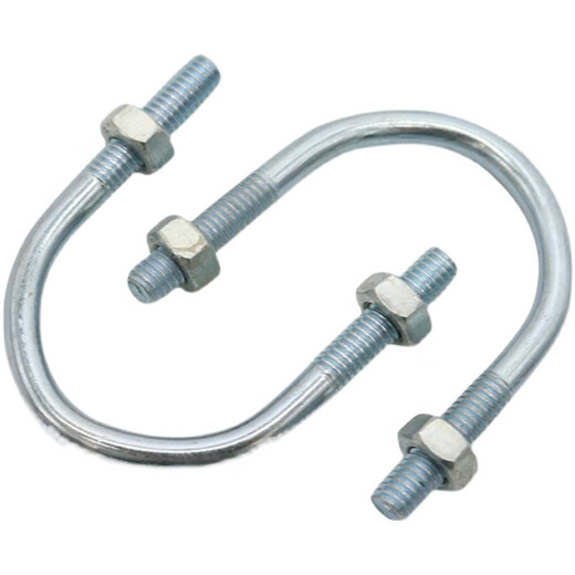 Cat U-bolt screw galvanized U-shaped air pipe U-shaped hoop pipe clamp water pipe fixing buckle M6*6 points DN20100 set
