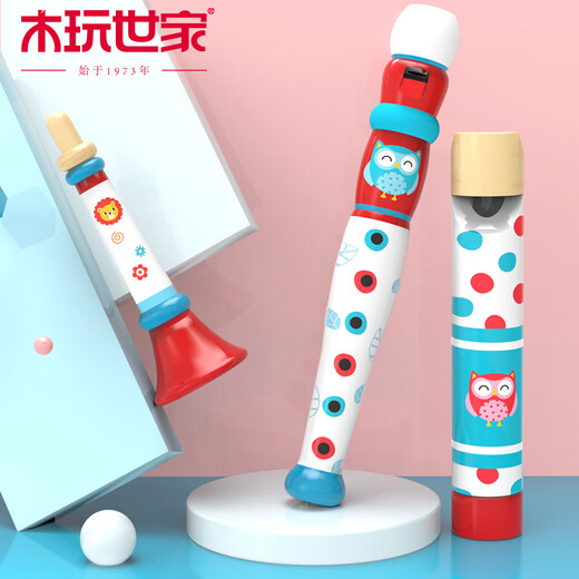 Muwan Family Harmonic Children débutants Chronicle 16 trous Polyphon Baby Oral Oral Oral's Introductory Toy Playing Instrument Recorder [adapté aux bébés de plus de 3 ans]