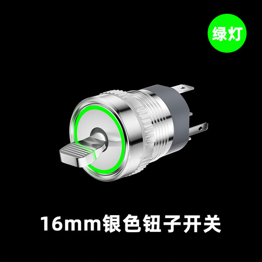 10A high current 16mm metal toggle switch 2-position lighted lever type self-locking rocker toggle button two-color matching socket