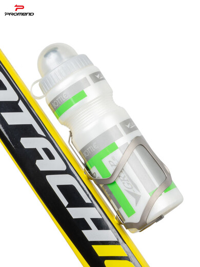 Promend bicycle water bottle rack mountain road folding bicycle titanium alloy lightweight side opening water cup holder riding accessories titanium color water bottle rack SHJ-25228-TI