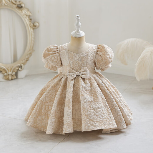 Luanquexiang one-year-old baby girl dress red skirt children's princess dress one-year-old dress flower girl dress toddler clothes red dress size 80 recommended height 73-84 body 15-22 Jin Jin is equal to 0.5 kg
