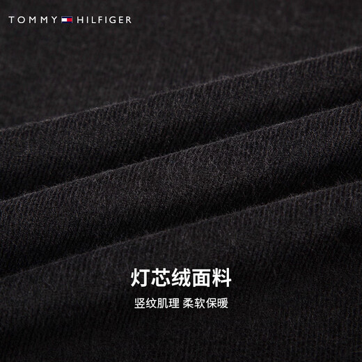 Tommy Hilfiger corduroy autumn and winter men's business casual commuting solid color slim long-sleeved shirt shirt jacket navy blue FAP M