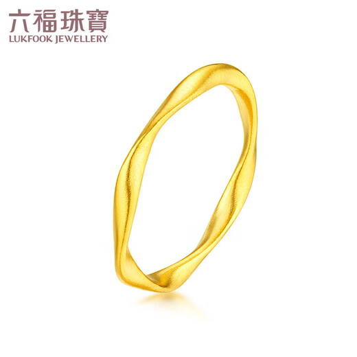 Lukfook Jewelry gold ring Möbius ring Fuman heirloom pure gold solid couple ring price No. 10 - about 1.60 grams