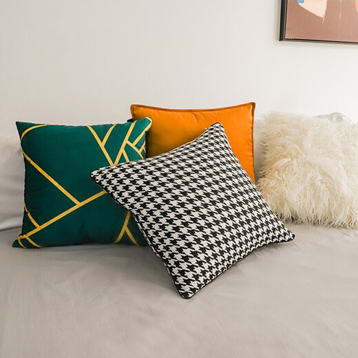 Ivy pillow sofa cushion bedside pillow bed lumbar cushion office lumbar pillow cover with core 45*45 Qinggu bird