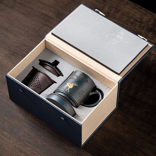 Gold inlaid jade purple sand cup craftsman handmade tea cup Kung Fu tea set tea making office cup casual gift high-end Songlu cup