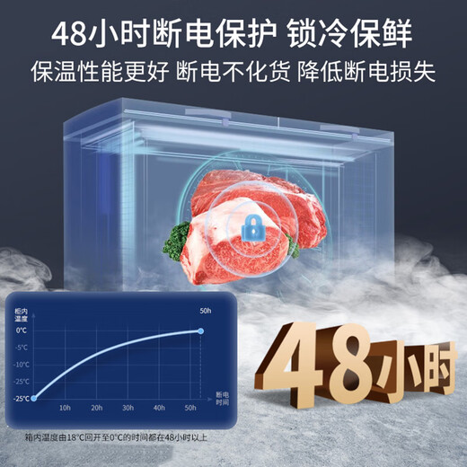 海蓝星冰柜商用大容量智能卧式冷柜冷藏冷冻单双温大冰柜商用冷冻柜大容量冷柜商用冷柜展示柜 【智能温控】698单温铜管制冷 长1.13米