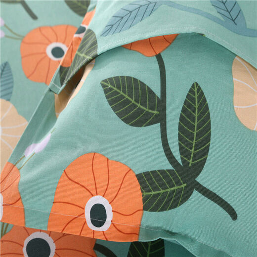 Xingyue Shengfan can't afford to throw the ball, pure cotton old coarse cloth bed sheet three-piece set, thickened cotton single double large bed Kang single bed, beautiful pastoral 1.8 bed 2.3x2.5 meters bed sheet