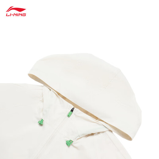 李宁防泼水运动风衣男子连帽拉链开衫外套AFDU051【TG】 银桦灰-3 S