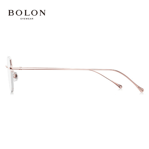 Tyrannosaurus (Bolon) Myopia Brille Titanrahmen optische Rahmen für Frauen, elegante und exquisite, Jungen Sven-Rahmen BT1590 Cat-Eye Roségold BT1592B30 Einzelrahmen (kein Objektiv erforderlich, um den Kundendienst Rabatt zu kontaktieren)
