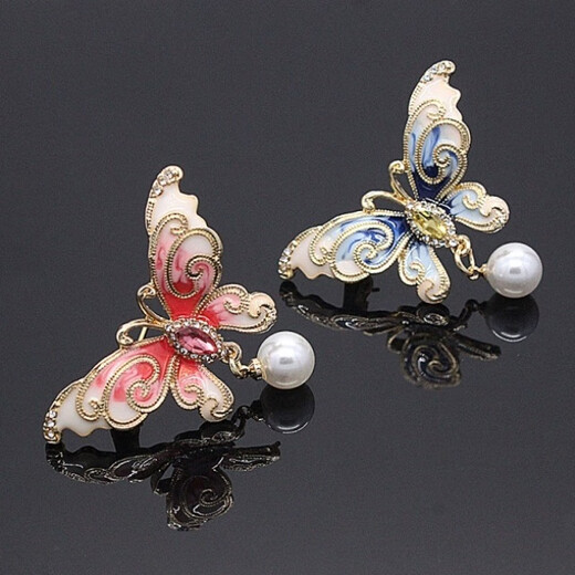 Butterfly Brooch Summer Pink Pin Accessories Lapel Pin Clothing Accessories Tassel Brooch Pink Brooch