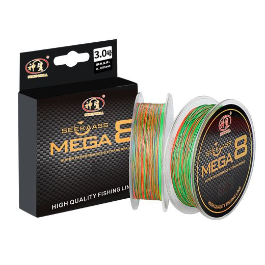 Shensha No. 2 8-braid PE line braided line 100 meters super tensile strength and wear-resistant ten meters one-color lure fishing line fishing gear