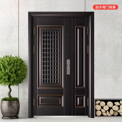 顾好 甲级防盗门大窗通风门中门家用透气进户门智能门入户门子母门 2150*1050【单门-开向咨询】 豪华机械锁