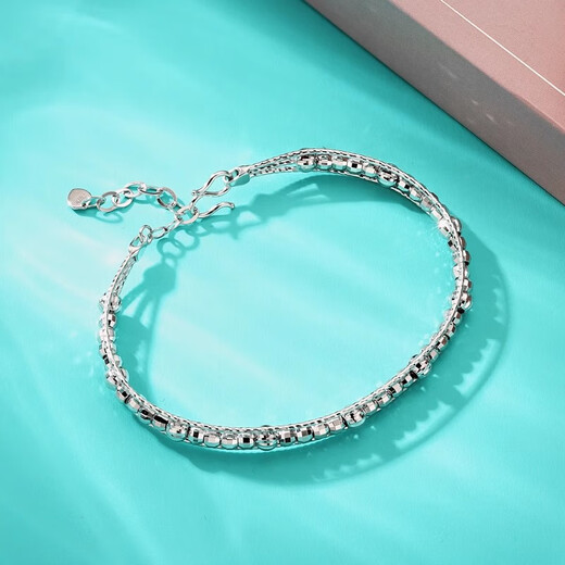 Yuan Shengfu's new PT950 fashionable laser transfer bead platinum bracelet, genuine and versatile platinum open bracelet, 12.73 grams, about 5.5mm thick