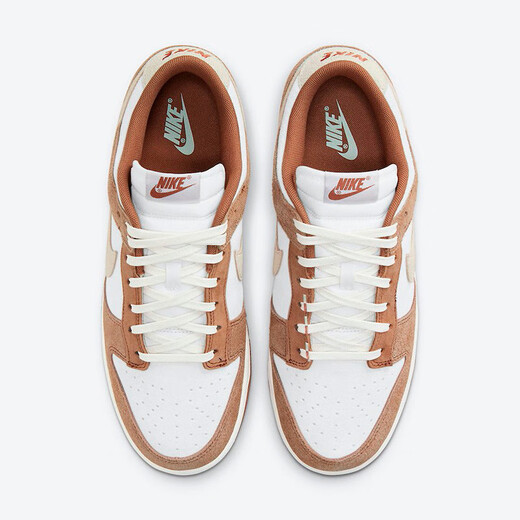 NIKE Nike Dunk Low White Brown Wheat Color Men's Low Top Casual Board Shoes DD1390-100 42