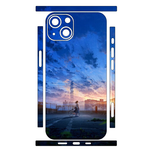 盛束适用iPhone12边框膜全身贴纸苹果13promax后壳背膜定制卡通改色膜 13785 iPhone13Mini