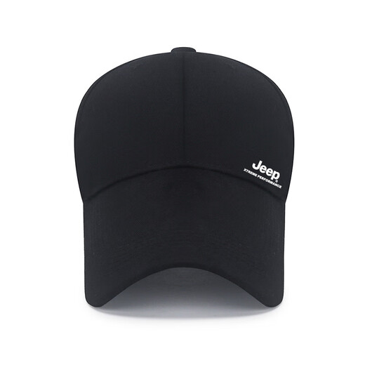 JEEP extended baseball cap brim hat men's peaked cap outdoor sun protection sun hat fishing leisure black