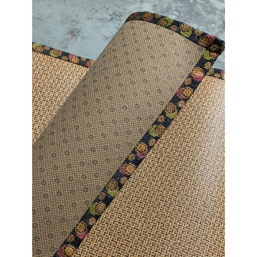 Lion olixing paille tapis anti-glisser sueur noix de vapeur de vapeur de vapeur rotin tatami balcon baie fenêtre tapis sauna room tapage à haute température tapis de paille d'origine couleur rattan anti-glissement 2 mm côté 679 60x180cm