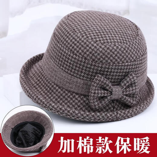 Changyin Sombreros de mediana edad y ancianos para mujeres en otoño e invierno Mother Woolen Pot Hombo Grosado abuela primavera y otoño