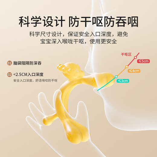 YEEHOO Manhattan hand ball baby silicone teether baby chewing gum toy anti-eating hand chewing artifact comfort teething gum lion teething gum