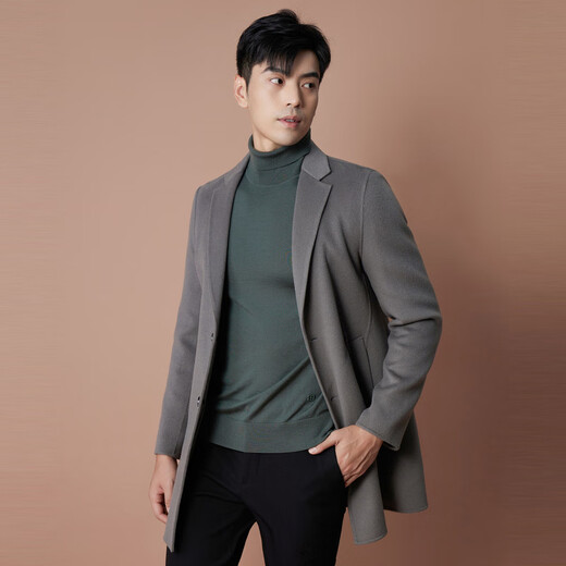 Manteau boni manteau homme et hiver manteau de laine moyen-longueur de la longueur moyenne.