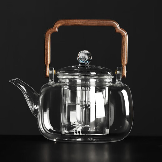 Shangyanfang glass steaming integrated teapot thickened and high temperature resistant home and office large capacity electric ceramic stove kettle for cooking tea around the stove transparent-Xingyu beam teapot 1100ml