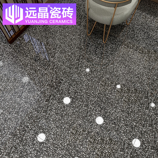 Yuanjing -Keramikfliesen 600x1200 Hochglänzende Terrazzo Esszimmer Ladenbodenfliesen Küche Badezimmer Badezimmer Wandfliesen 12609p 6001200