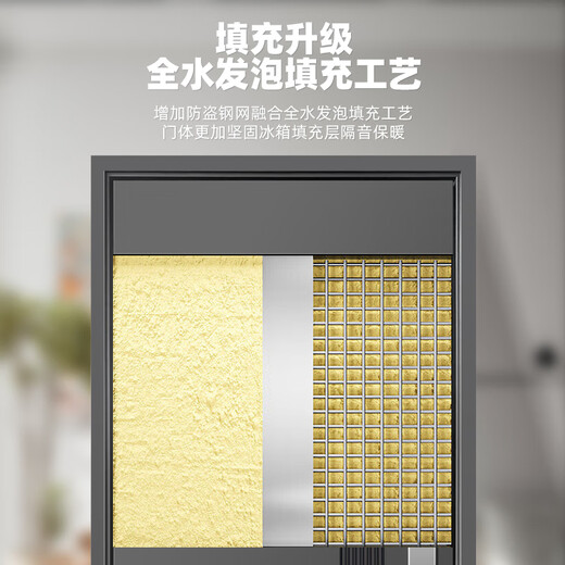 
Yu'an Dun Anti-theft Door Class A Entry Door Household Security Door Mother Door Silent Entering Door Villa Door Foaming Fill Customized Luxury Mechanical Lock Single Door 2050*1050