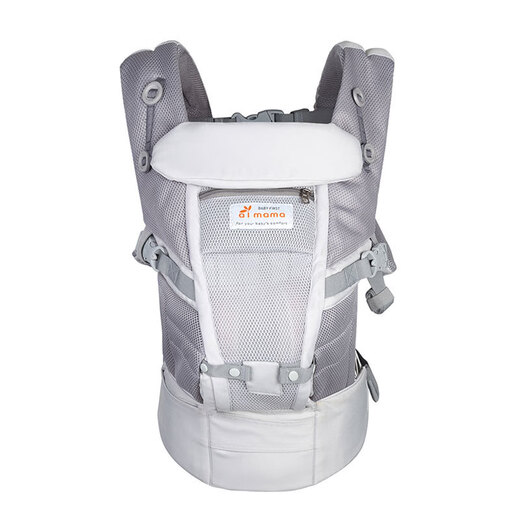 Lebers Neugeborenen Babygurt Verstellbare Baby Taillenhocker-Gurt atmungsaktives Baby Rückenartefakt vorne und hinten Harme Dual-Purple-Grau für Babys 0-30 Monate geeignet