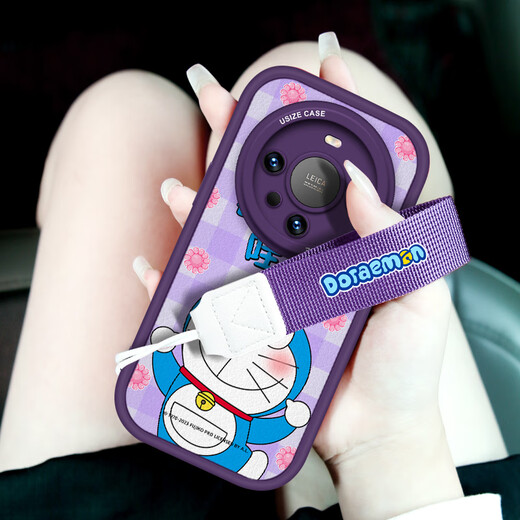 [Doraemon Autorisierung] Huawei Serie Mobiltelefon Case Mate60pro New Lens umfasste 30 Silicon Creative 40pro Lambskin Anti-Fall 50 Lanyard Little Fat Girl Green Lanyard [X1592 Doraemon] Huawei Mate 40