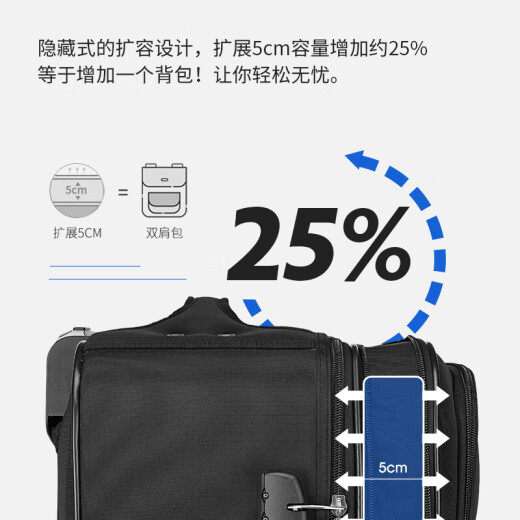 Katile Crocodile Oxford Stoffkoffer Boarding Case Koffer Trolley Fall Männer und Frauen robust und langlebig Kennwort Expanded Universal Wheel Travel Case Purpur (verbesserte Kapazitätserweiterung) 22 Zoll