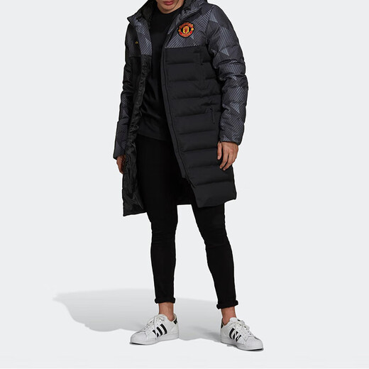 阿迪达斯 （adidas）NEO羽绒服男装冬季新款足球训练系列保暖防风连帽外套H45283 GR3884 L