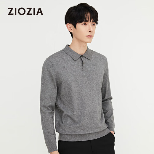 Ziozia [unter Jiumuwang] Herbst Herren Polo Neck -Pullover gestrickt