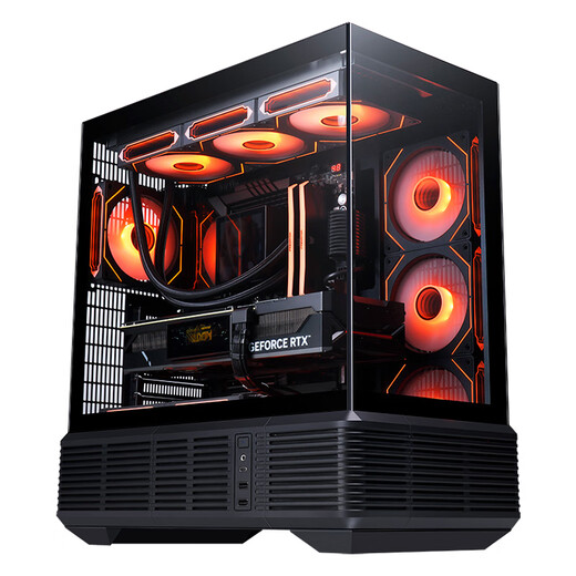 先马（SAMA）境界Lite 黑色 ATX海景房 游戏电脑台式主机箱 模块化结构/声控机箱/背插主板/双360水冷位/Type-C