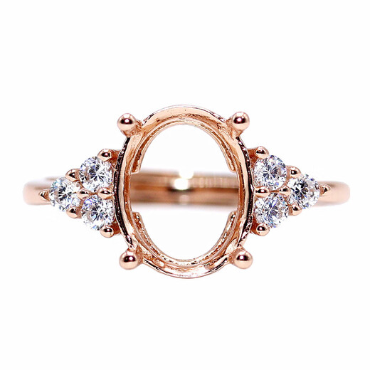 DL 1998 Fat Donglai same style 18k gold ring with empty support, simple ring support, Seiko female Korean version, K gold 9*11mm (white gold)