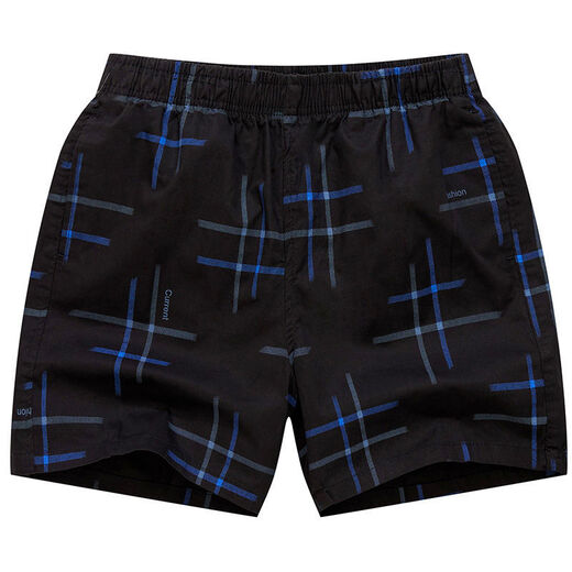 蓝骏启三分裤男潮超短裤运动短裤跑步健身居家热裤分裤宽松沙滩裤 983黑色 4XL 建议140-155斤