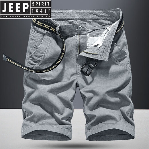 Jeep Spirit Summer Herren Shorts Thin Casual Herrenhosen lose geradlinige fünfbeinige Hosen Herren-Hose Baumwolle Arbeithose Herren Trendy Marke 17152 Khaki + 17152 Militärgrün 29 Gewicht 90-100jin [Jin gleich 0,5 kg]