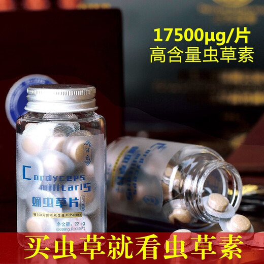沛元蛹虫草片北冬虫夏草含片高品质滋补品礼盒虫草素非纯粉片极草5x5a 2盒