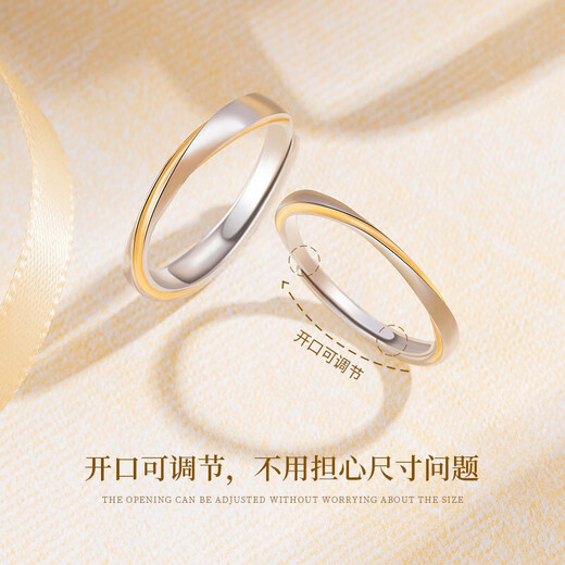 Dirholl PT950 platinum ring Möbius ring platinum couple ring 520 Valentine's Day gift for girlfriend and wife, light luxury model - Möbius ring without engraving