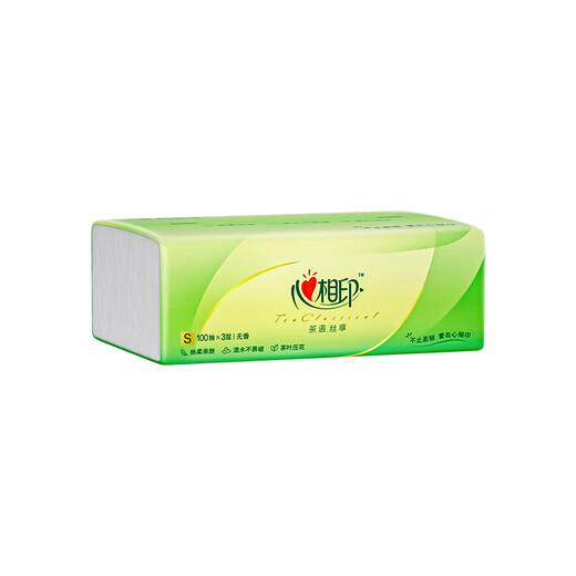 Xinxiangyin Tea Sprache Privat DT15100 Haushaltsgesichtspapier Weiche Zeichnung 3-Schicht 100-Pump-Servietten-Toilettenpapier 3-Schicht 100-Pump*10 Pack Single-Pack