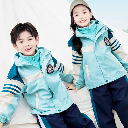 
Xinkepai Children kindergarten clothing spring and autumn clothing winter class clothing sportswear elementary school uniform autumn and winter clothing three-piece suit windbreaker suit girls winter and summer five-piece suit = A711+6626 120