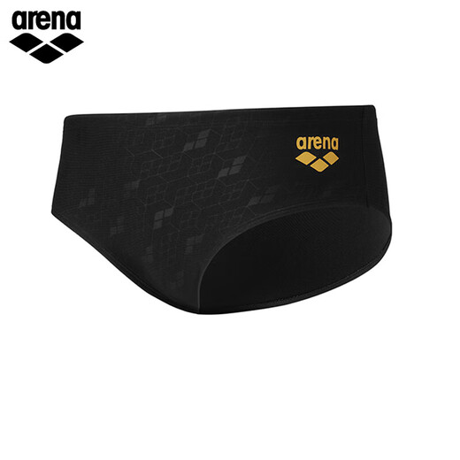 阿瑞娜（arena）2024新款泳裤男防尴尬三角舒适柔和弹力面料抗氯训练游泳裤男士 黑色 2XL