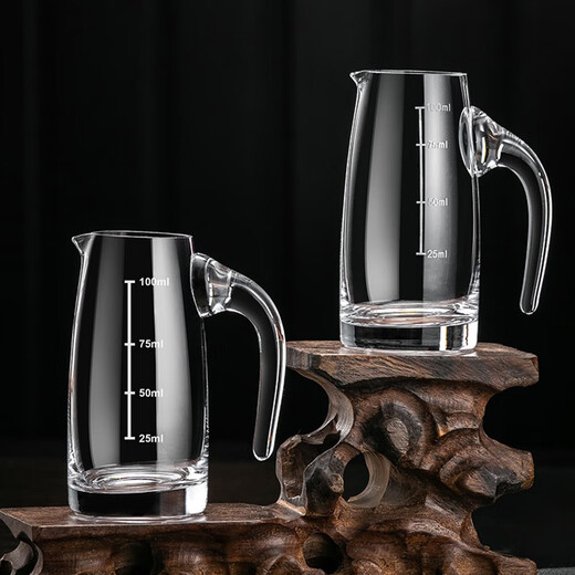 CRISTALGLASS high-looking white wine glass and wine dispenser set, crystal glass household small wine glass, one cup, high-end high-end wineware, wine dispenser 100ml, 10 pieces + 15ml goblets, 10 pieces + cup holder